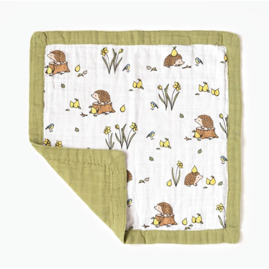 Mantita De Apego Muselina Woodland Hedgehog Little Blue Nest