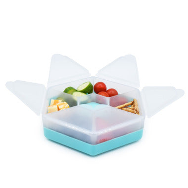 Caja Contenedora de Snack Hexagonal Azul Melii