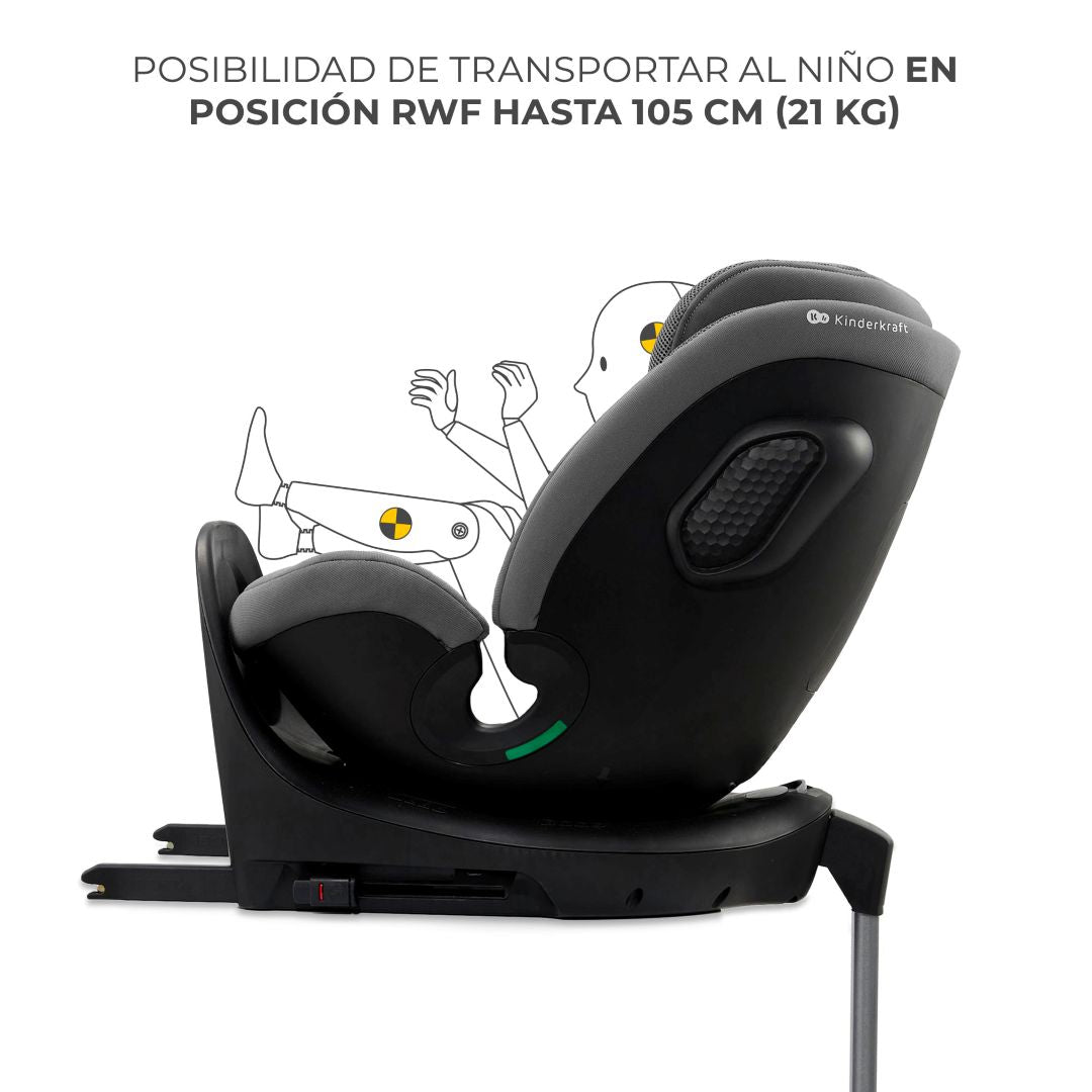 Silla de auto convertible todo en 1 XRIDER 2 i-Size Grey Kinderkraft