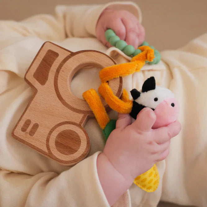 Sonajero de madera Granja Little Big Friends