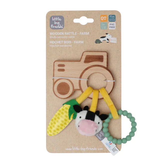 Sonajero de madera Granja Little Big Friends