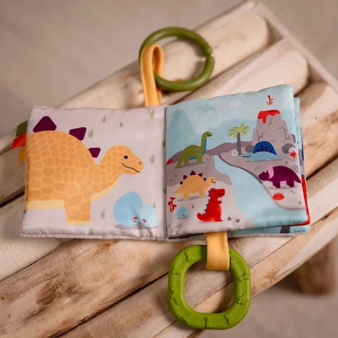 Libro de tela para bebé Dinosaurios Little Big Friends