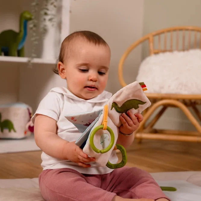 Libro de tela para bebé Dinosaurios Little Big Friends