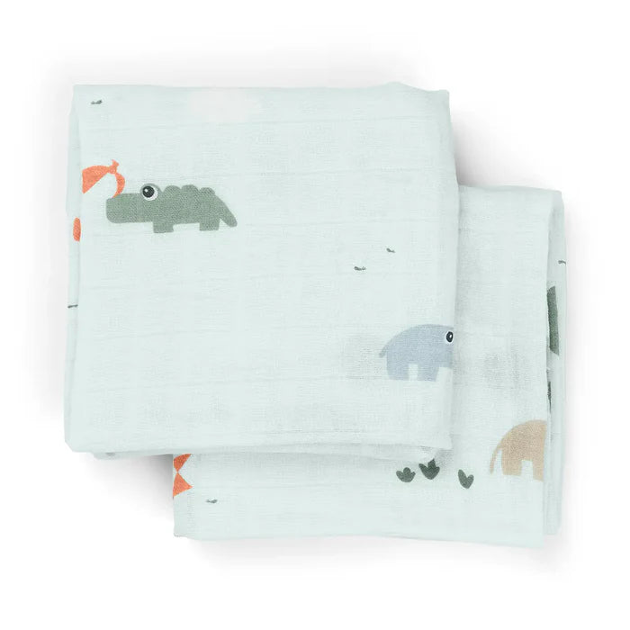 Set 2 Tutos de Muselina Playground azul Done By Deer