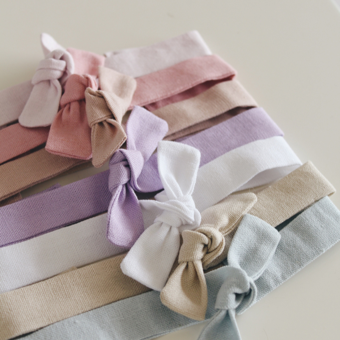 Cintillo de guagua Lino Blanco An y Lu