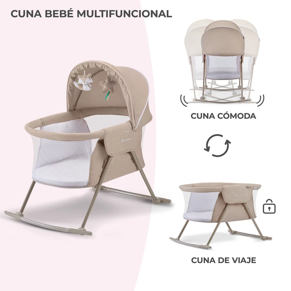Cuna Moisés Lovi 3 en 1 Beige KinderKraft