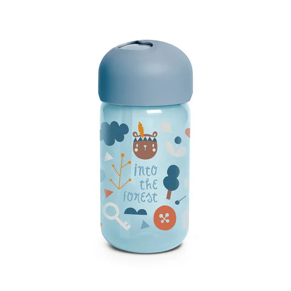 Botella con Bombilla 340ml Azul Suavinex