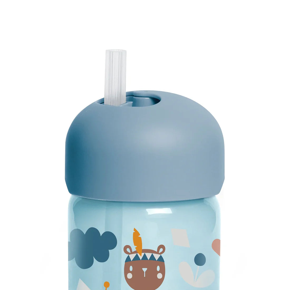 Botella con Bombilla 340ml Azul Suavinex