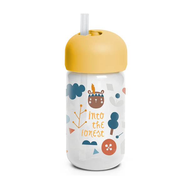 Botella con Bombilla 340ml Amarilla Suavinex