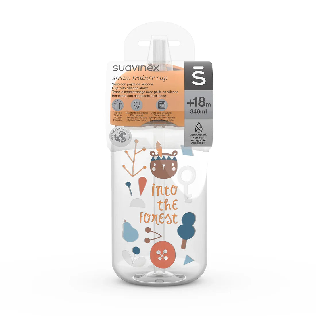 Botella con Bombilla 340ml Amarilla Suavinex