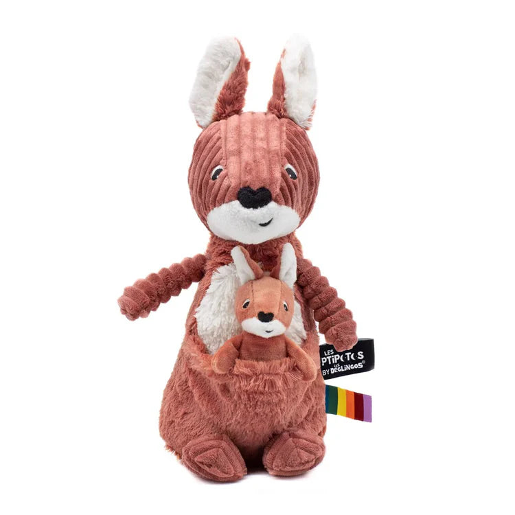 Peluche Canguro Allezou Mamá y Bebé Terracota Les Ptipotos