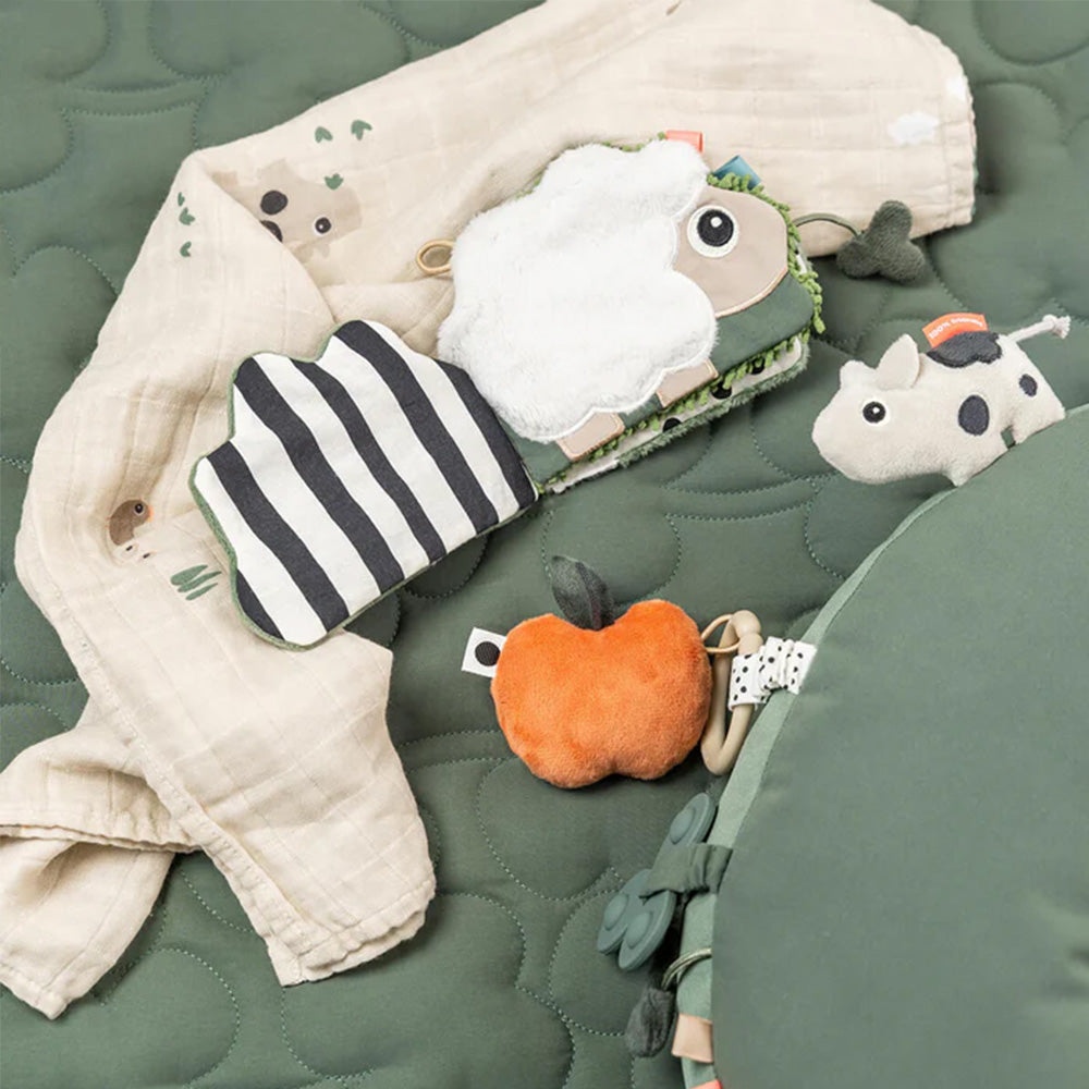 Libro sensorial para bebés Tiny Farm varios colores Done By Deer