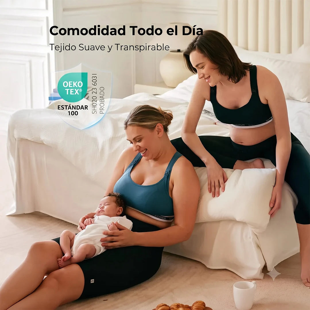 Sostén Deportivo de Lactancia FB011 Blue Momcozy
