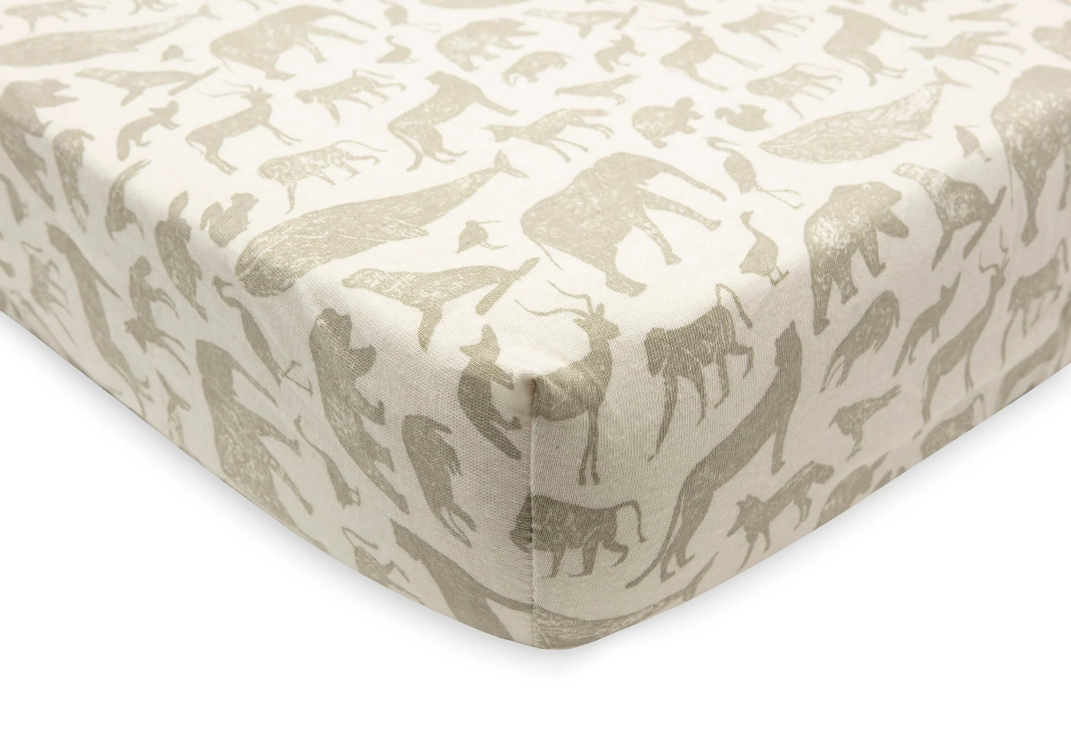 Sabana Bajera Cuna Animals Olive Green 60x120 Jollein