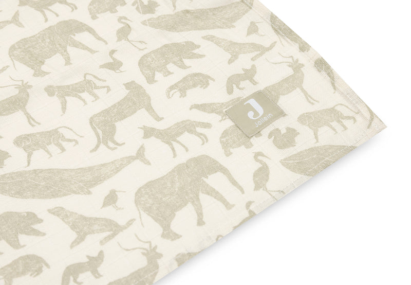 Pack de 2 Swaddle Animals Green Olive Jollein