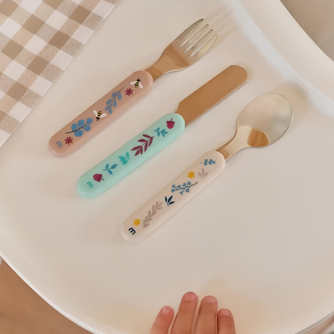 Set de cubiertos infantiles Steel Cutlery Dreamland Miniland
