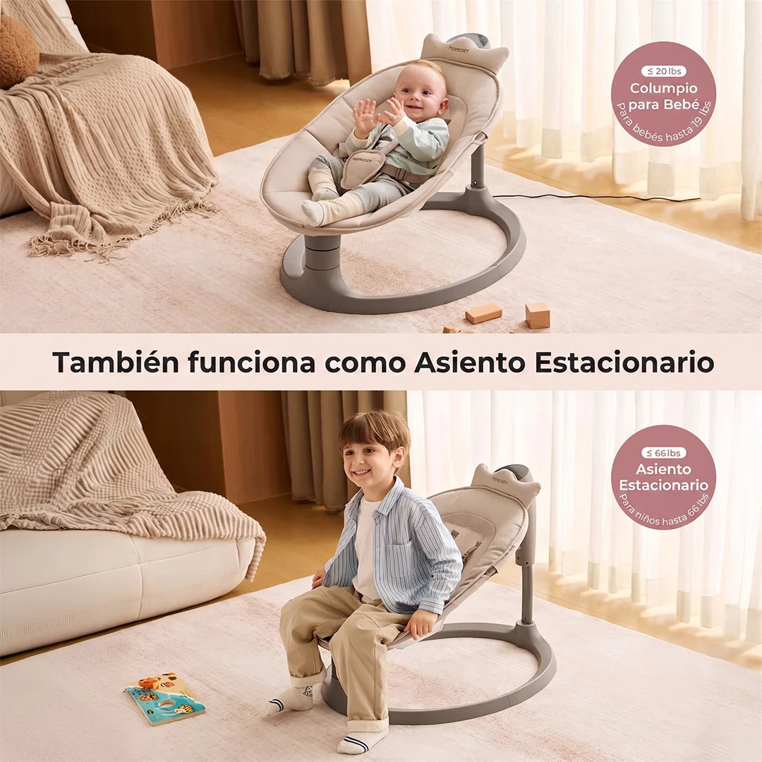 Mecedora Eléctrica 2 en 1 Columpio Convertible Momcozy