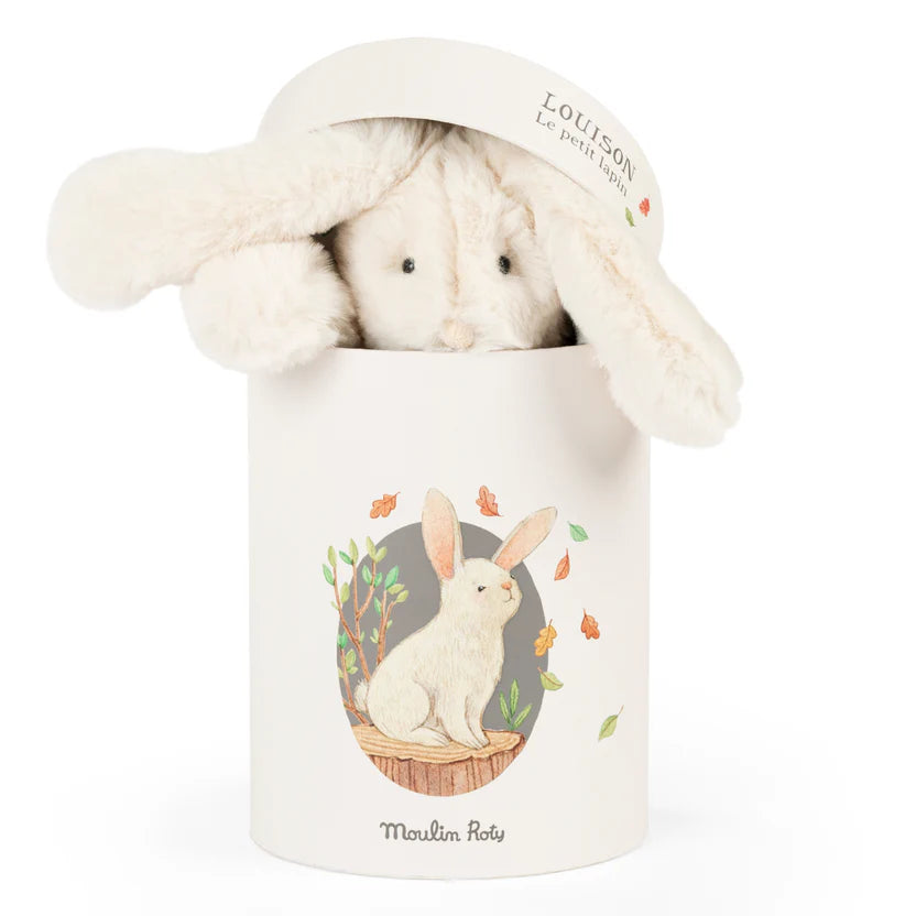 Muñeco peluche conejo Louison en caja Moulin Roty