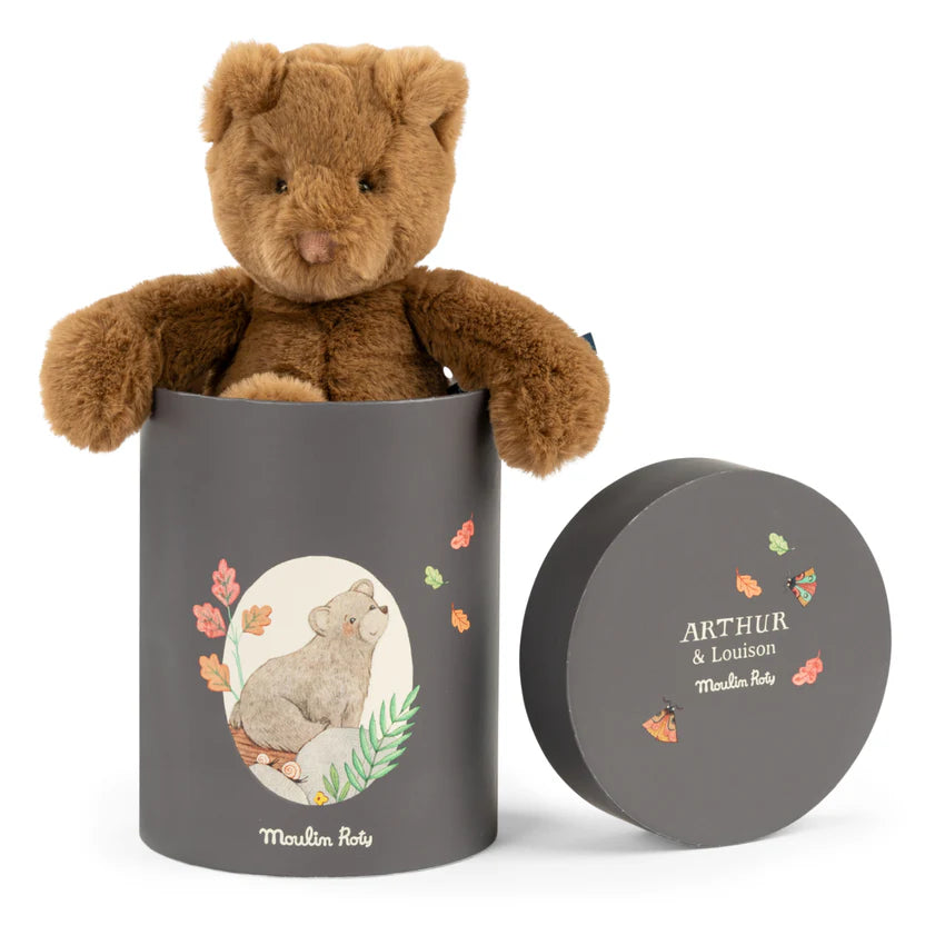 Muñeco peluche Oso Arthur en caja Moulin Roty