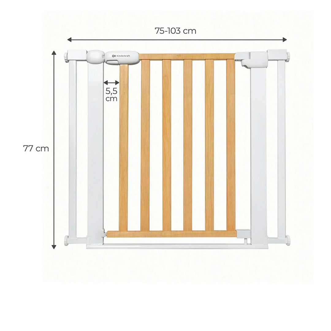 Puerta de Seguridad Lock & Go Wood Kinderkraft