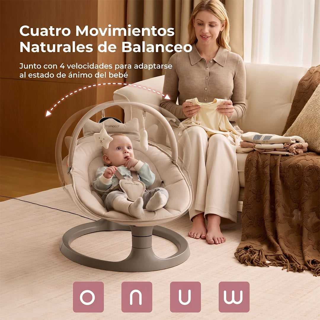 Mecedora Eléctrica 2 en 1 Columpio Convertible Momcozy