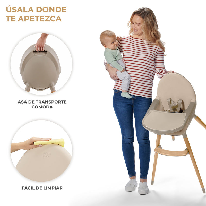 Silla de comer 2 en 1 Fini 2 Beige KinderKraft