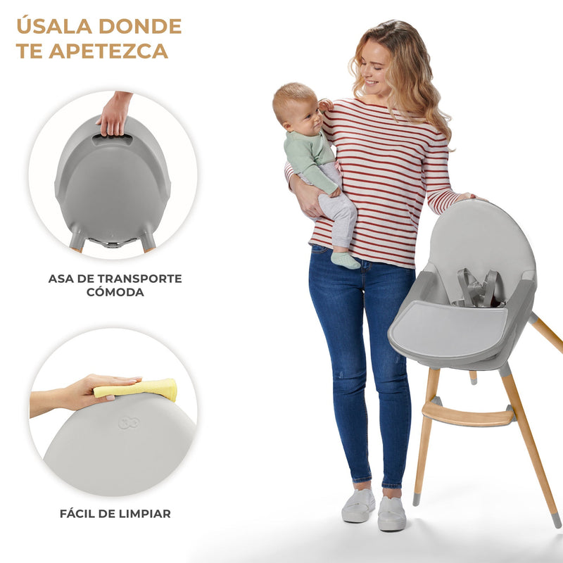 Silla de comer 2 en 1 Fini 2 Gris KinderKraft