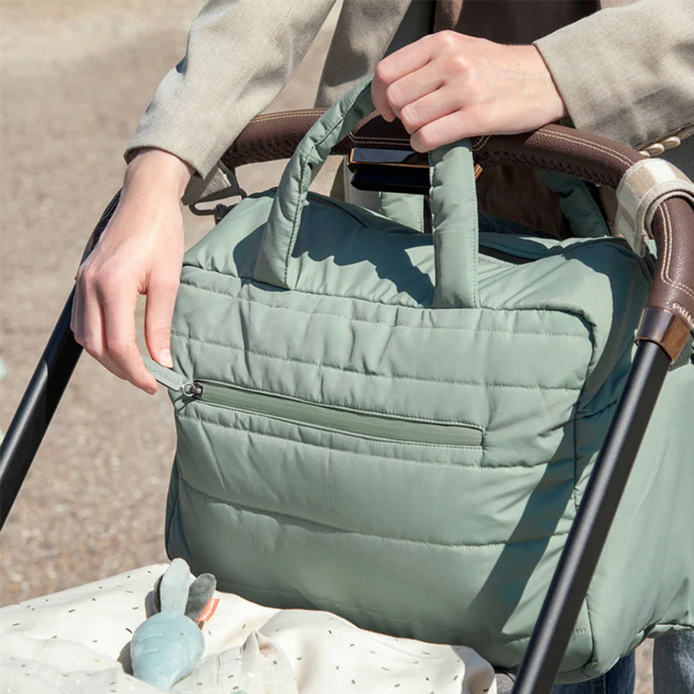 Bolso Maternal acolchado con mudador portatil Verde Done By Deer