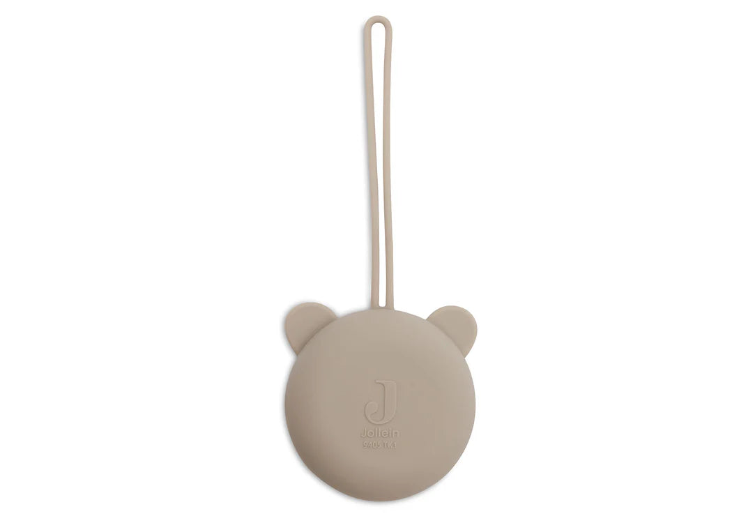 Estuche guarda chupete Bear Olive Green Jollein