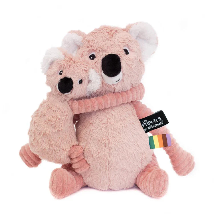 Peluche Koala Trankilou Mamá Y Bebé Rosa Les Ptipotos