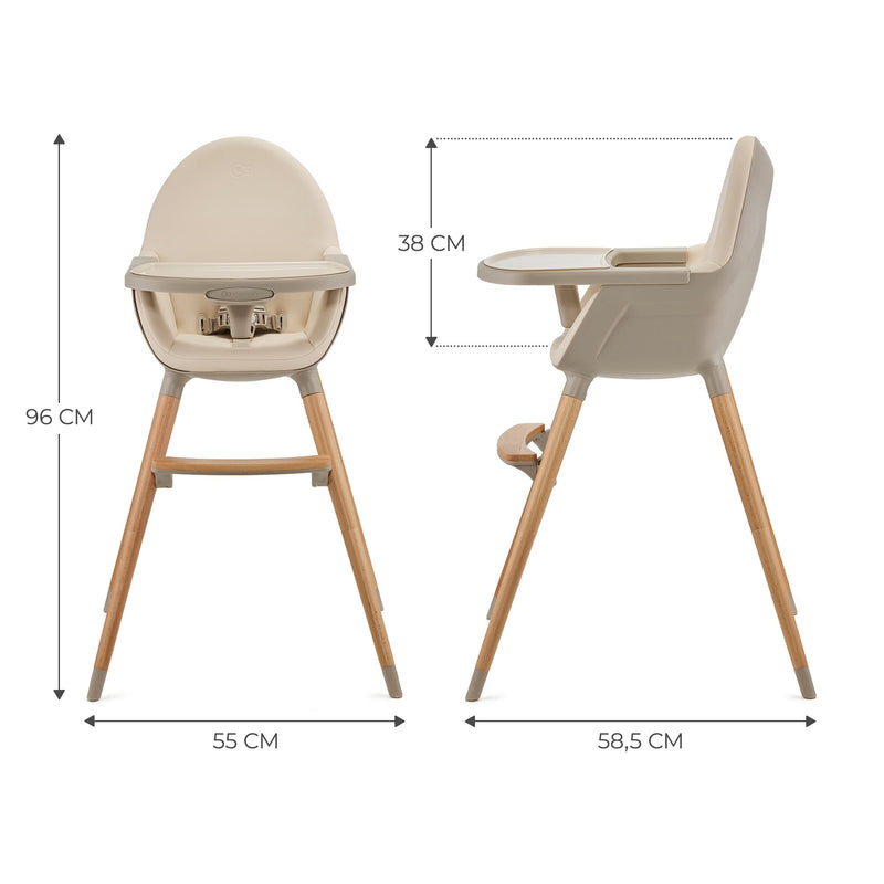 Silla de comer 2 en 1 Fini 2 Beige KinderKraft