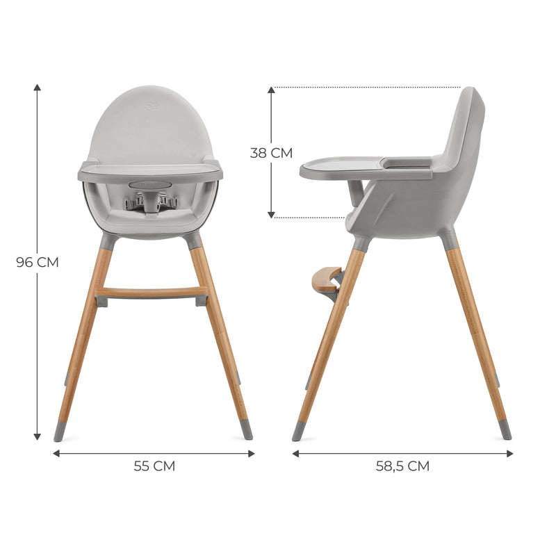 Silla de comer 2 en 1 Fini 2 Gris KinderKraft