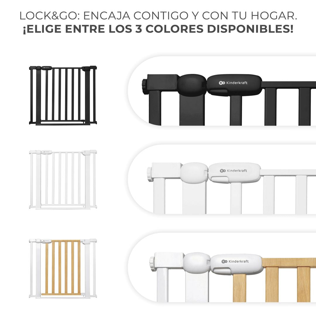 Puerta de Seguridad Lock & Go White Kinderkraft
