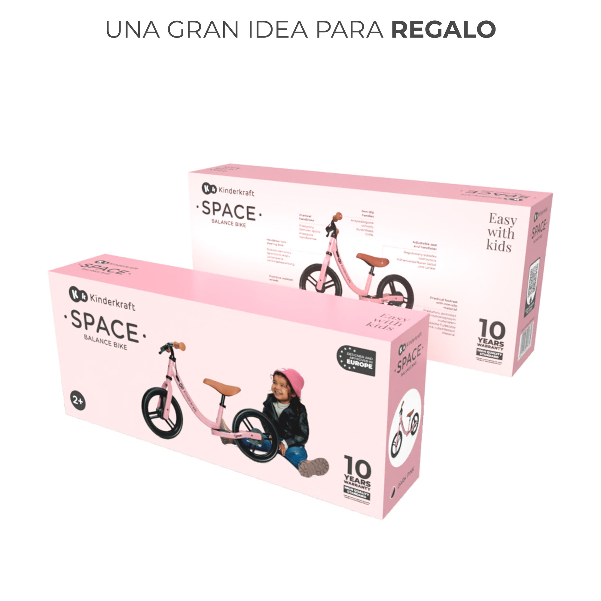 Bicicleta de Balance Space Dark Pink KinderKraft