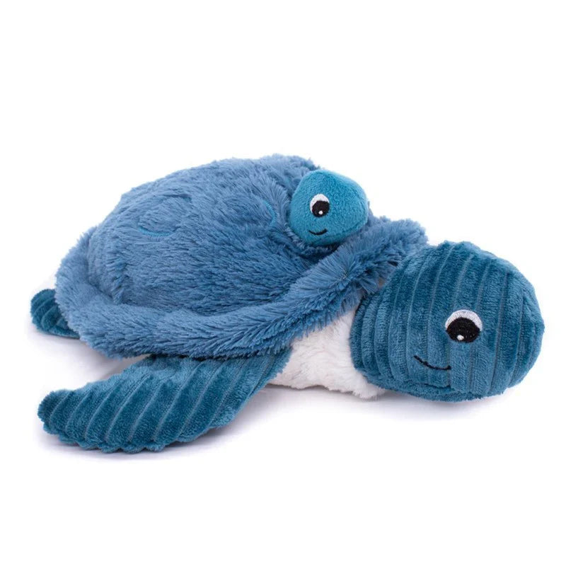 Peluche Tortuga Sauvenou Mamá y Bebé Azul Les Ptipotos