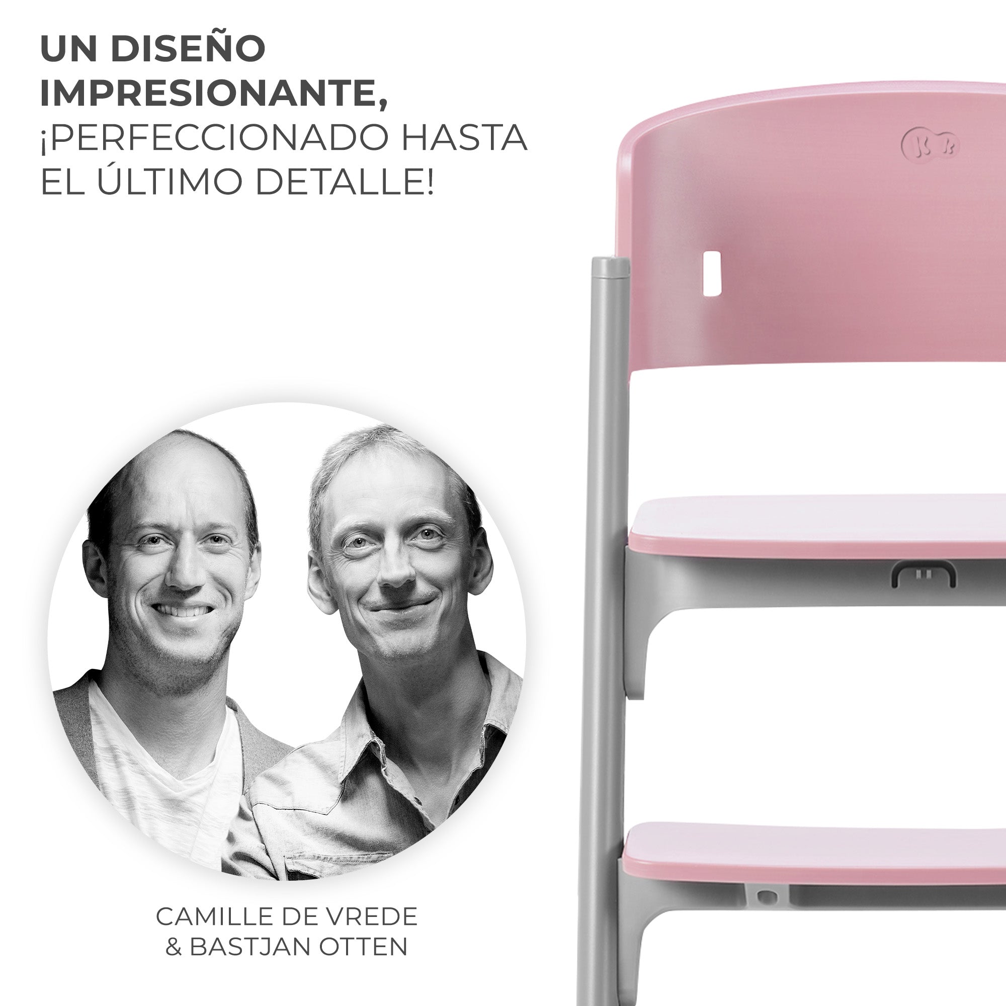 Silla de comer evolutiva LIVY 4 en 1 Aster Pink incluye silla mecedora Calmee KinderKraft