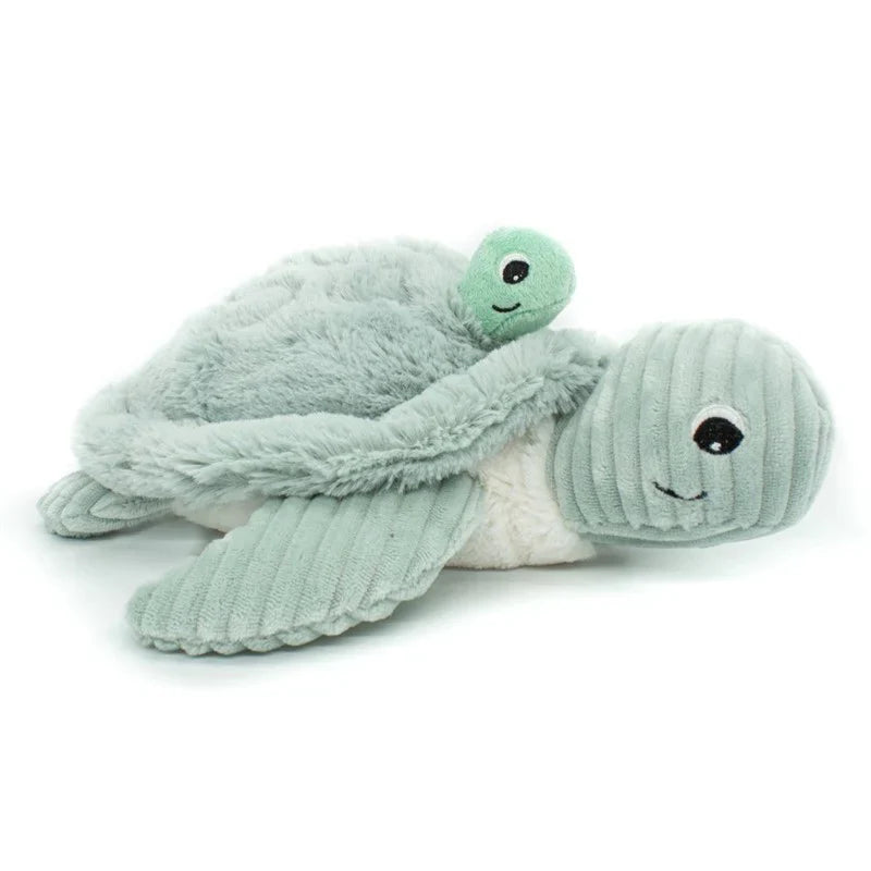 Peluche Tortuga Sauvenou Mamá y Bebé  Menta Les Ptipotos
