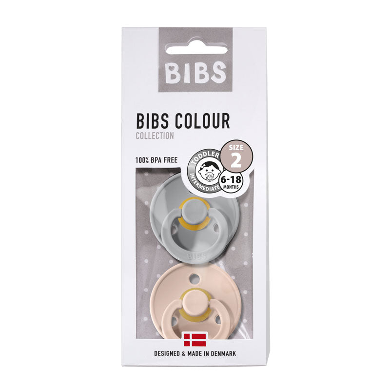 Chupete Bibs Colour x2 | 6-18 Meses | Cloud & Blush