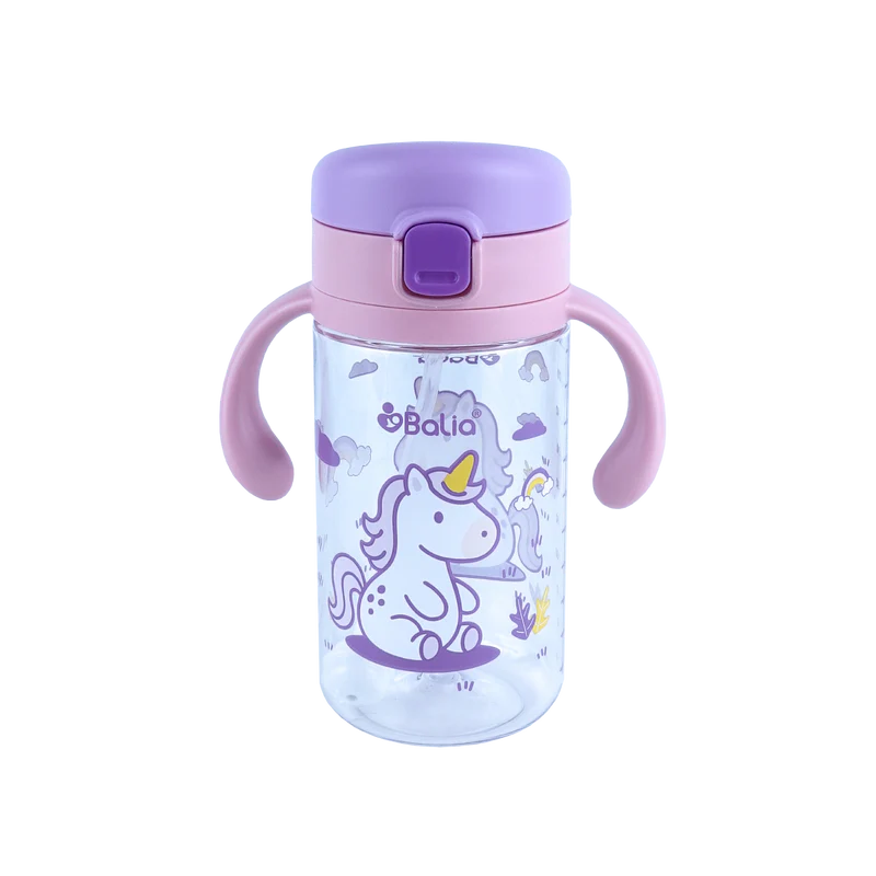 Botella antiderrame con bombilla Unicornio Balia