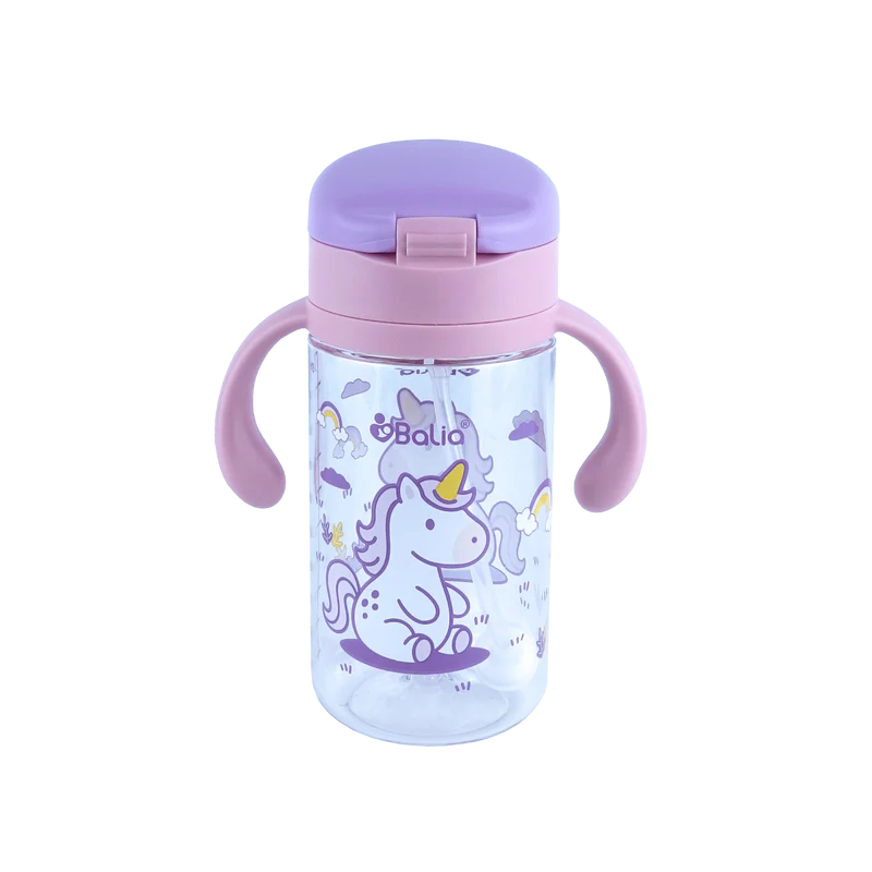 Botella antiderrame con bombilla Unicornio Balia