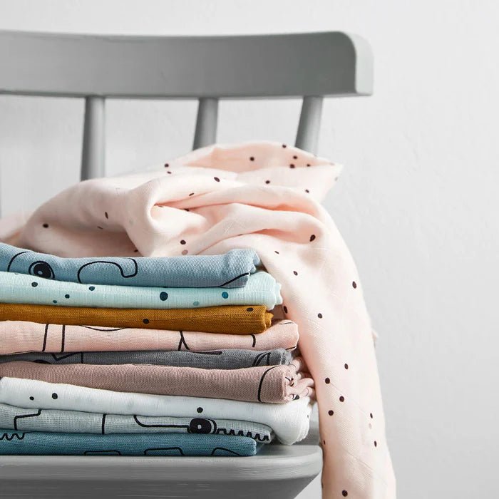 Set 2 Tutos de Muselina Dreamy Dots blanco Done By Deer