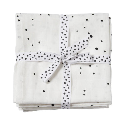 Set 2 Tutos de Muselina Dreamy Dots blanco Done By Deer