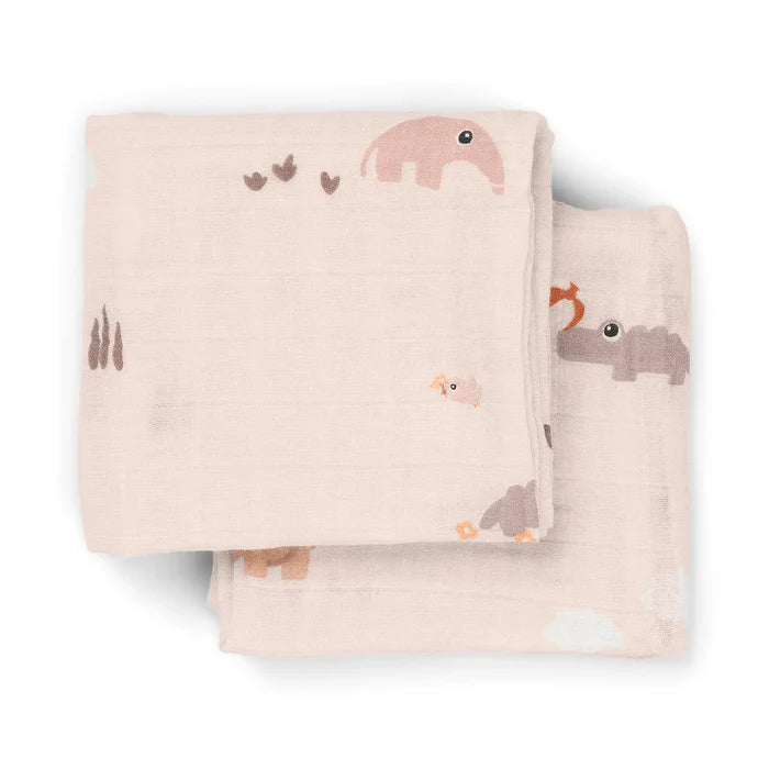Set 2 Tutos de Muselina Playground rosa Done By Deer