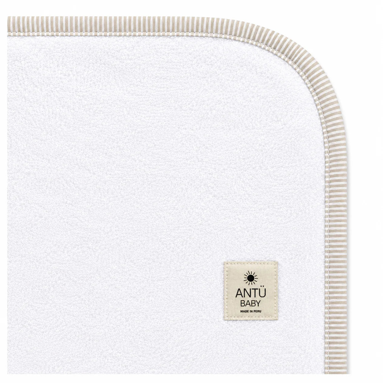 Toalla Infantil Rayas Beige Antu Baby