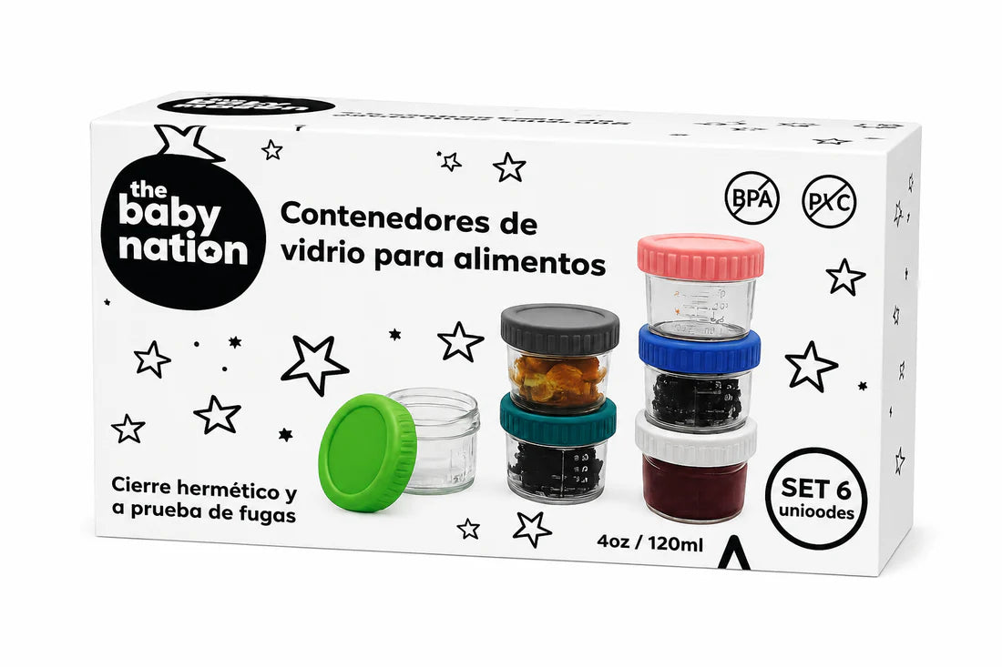 Pack 6 Contenedores de Vidrio The Baby Nation