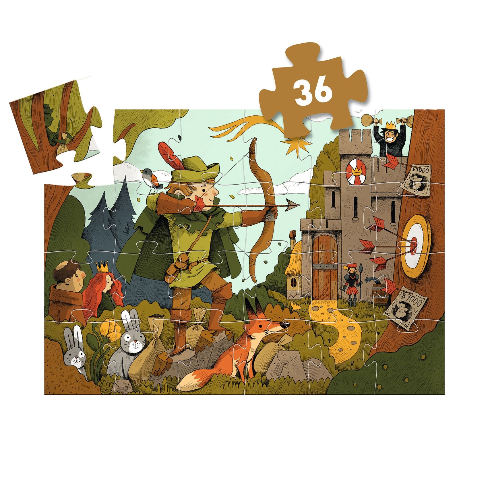 Puzzle Robin Hood 36 piezas Djeco