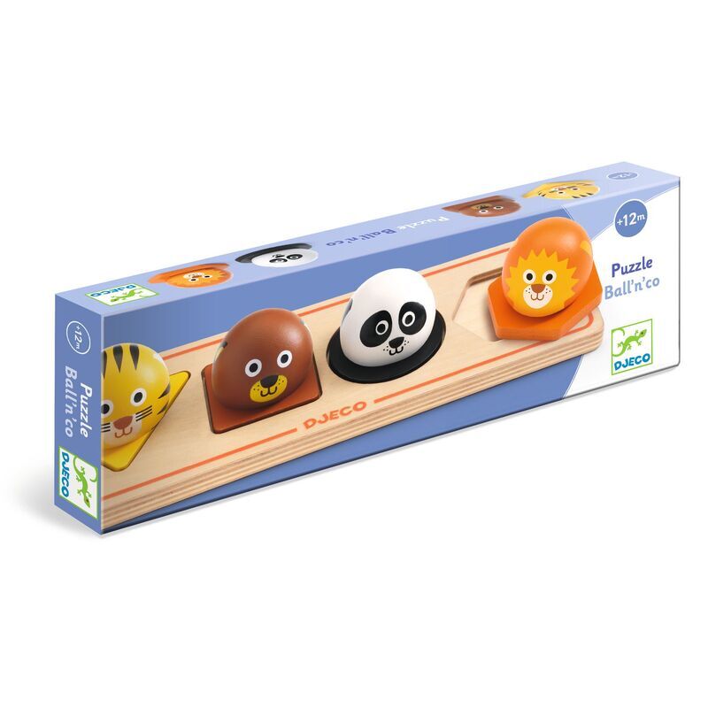 Puzzle de madera Ball'n'Co 4 piezas Djeco