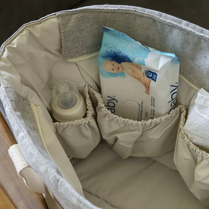 Bolso de Maternidad Rayas Beige Antu Baby