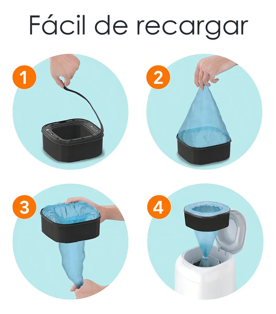Recambio individual Basurero Contendor de 270 pañales - Diaper Genie
