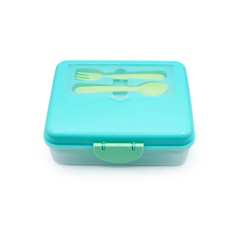 Lonchera Bento Box con cubiertos Azul Melii